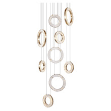 Natalie Iron & Crystal LED 9 Light Pendant